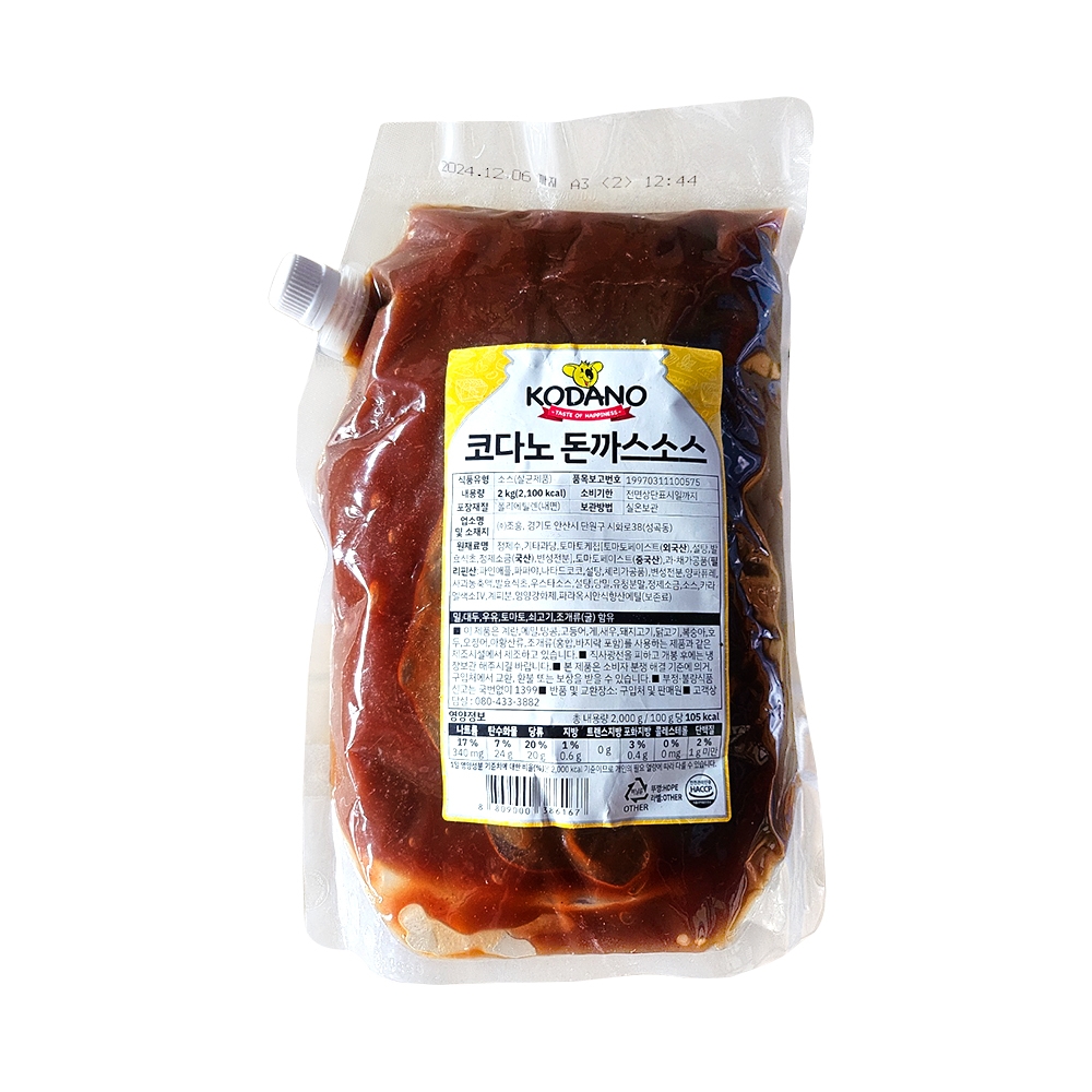 코다노 돈까스소스 2kg 상품 이미지